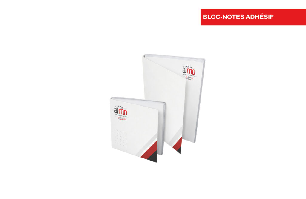 Bloc-notes adhésif avec couverture souple