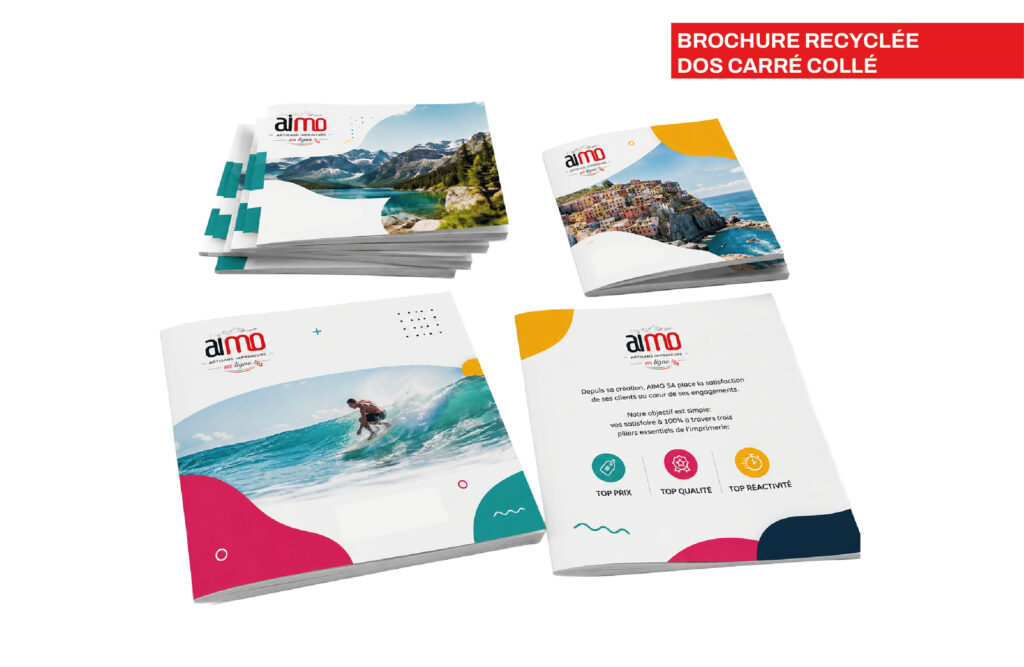 Brochure recyclée dos carré collé