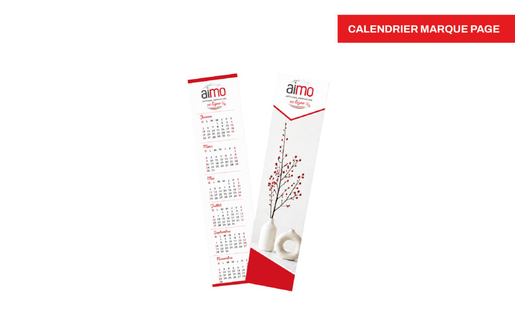 Calendrier marque page