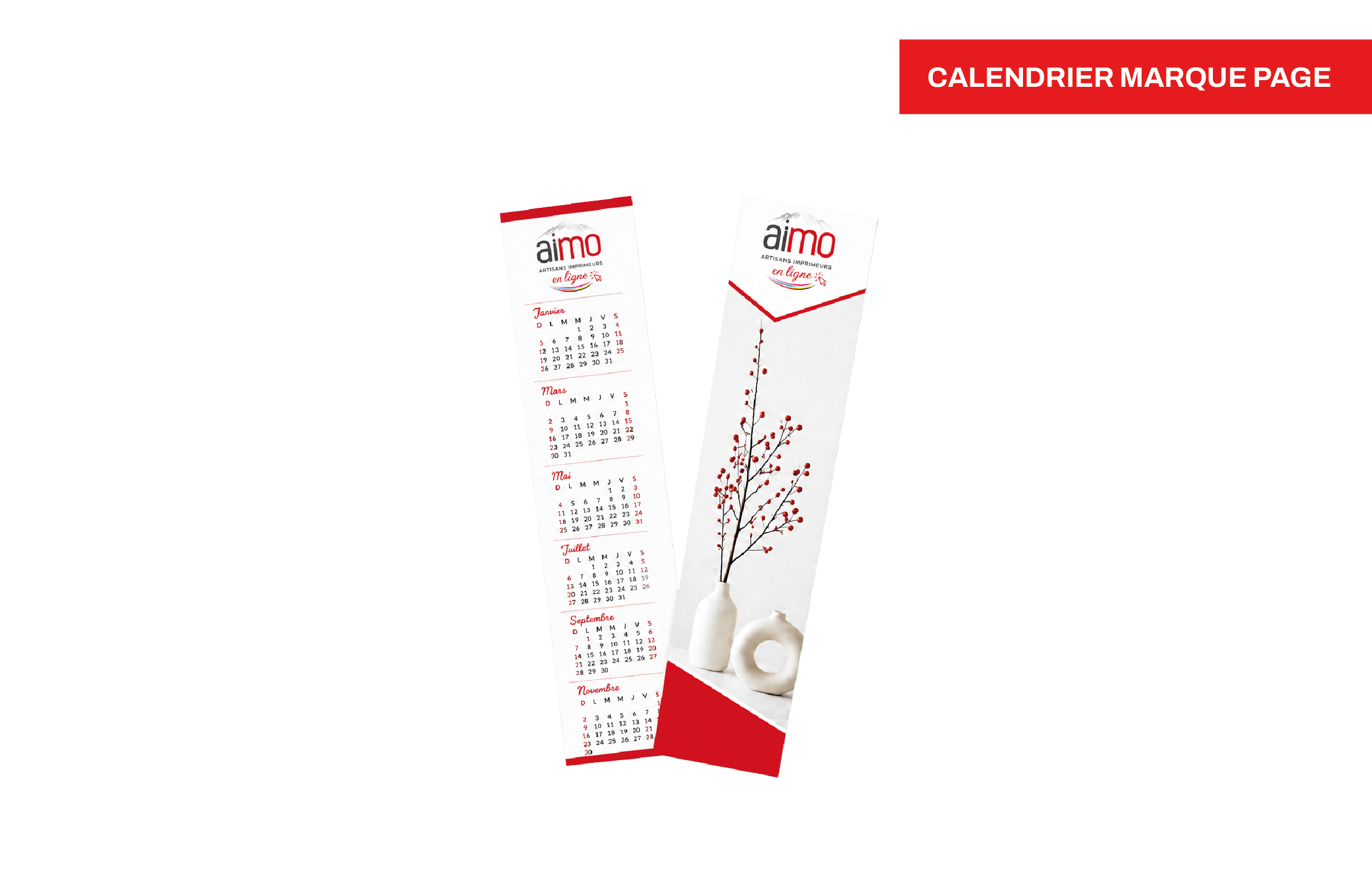 Calendrier marque page