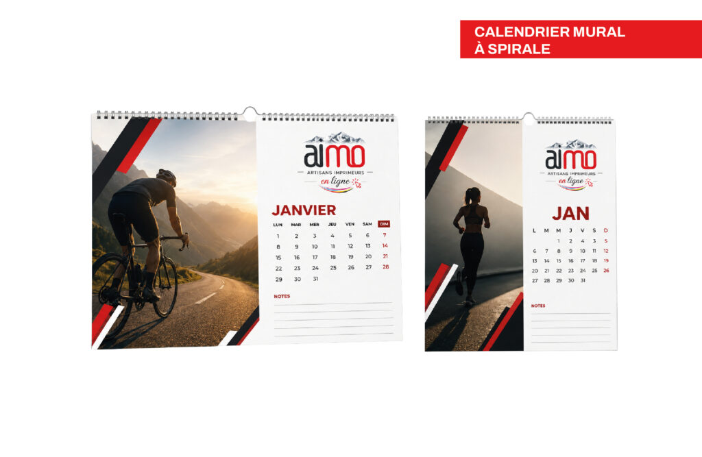 Calendrier mural à spirale