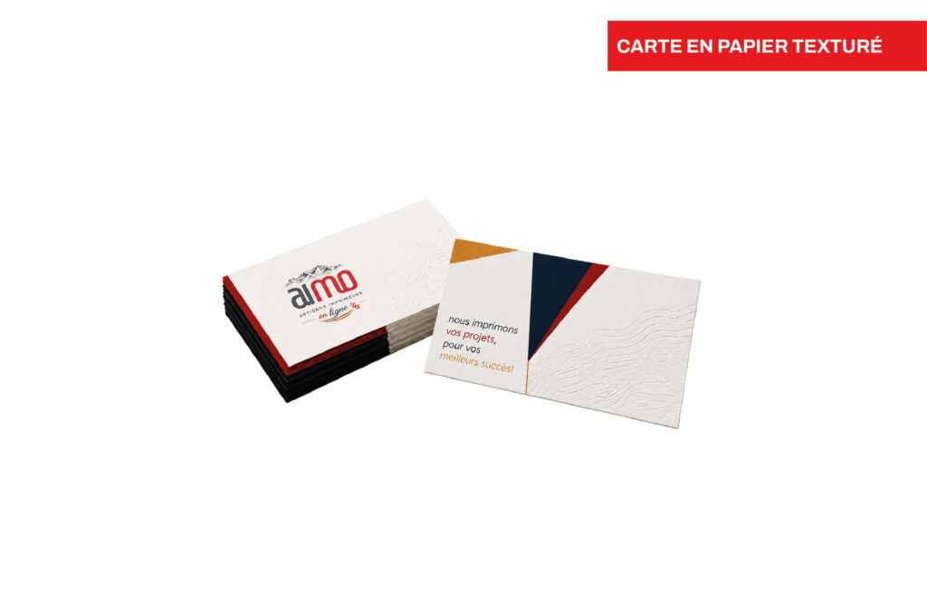 Carte en papier texturé - Aspect naturel