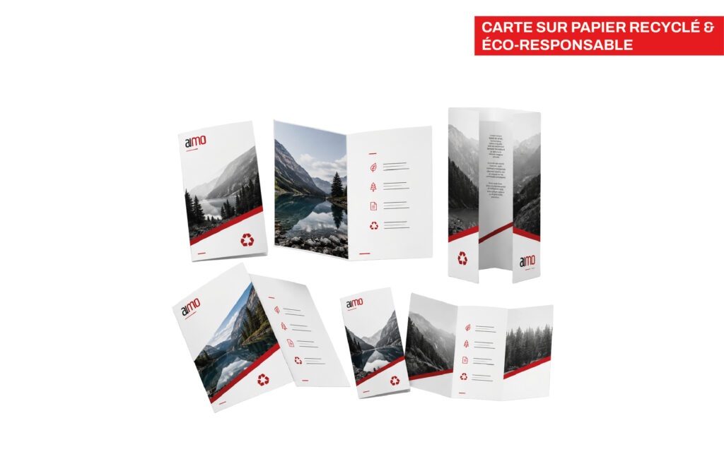 Carte sur papier recyclé & éco-responsable