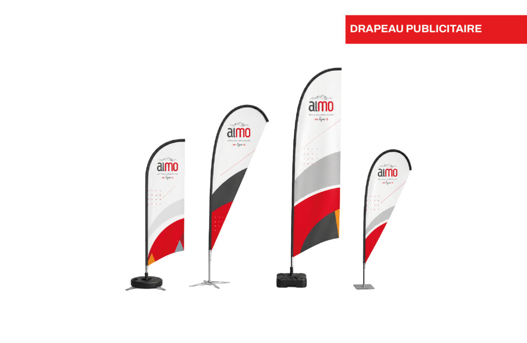 Drapeau publicitaire & oriflamme personnalisé