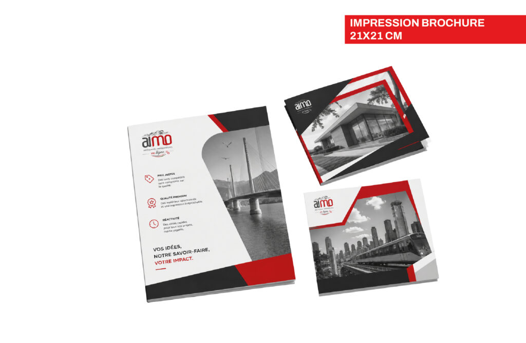 Impression brochure 21x21 cm - Format Carré