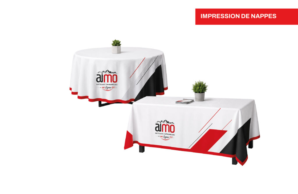 Impression de nappes personnalisées - Ronde ou rectangle