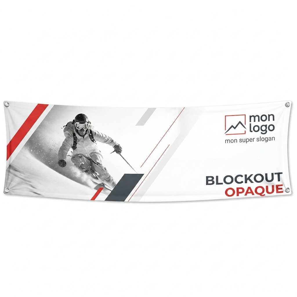 Banderole Blockout Opaque - Impression Recto
