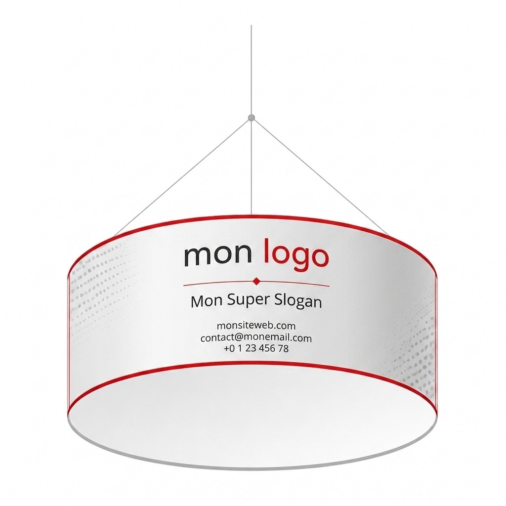 Enseigne suspendue ronde premium - Gamme prestige