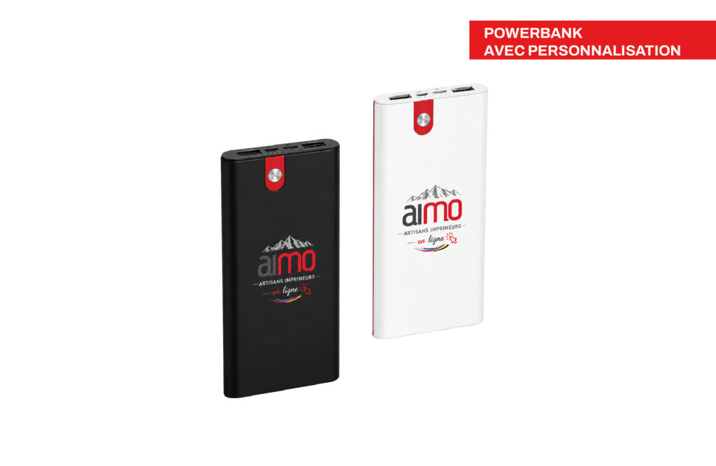 Batterie / powerbank élégante avec personnalisation