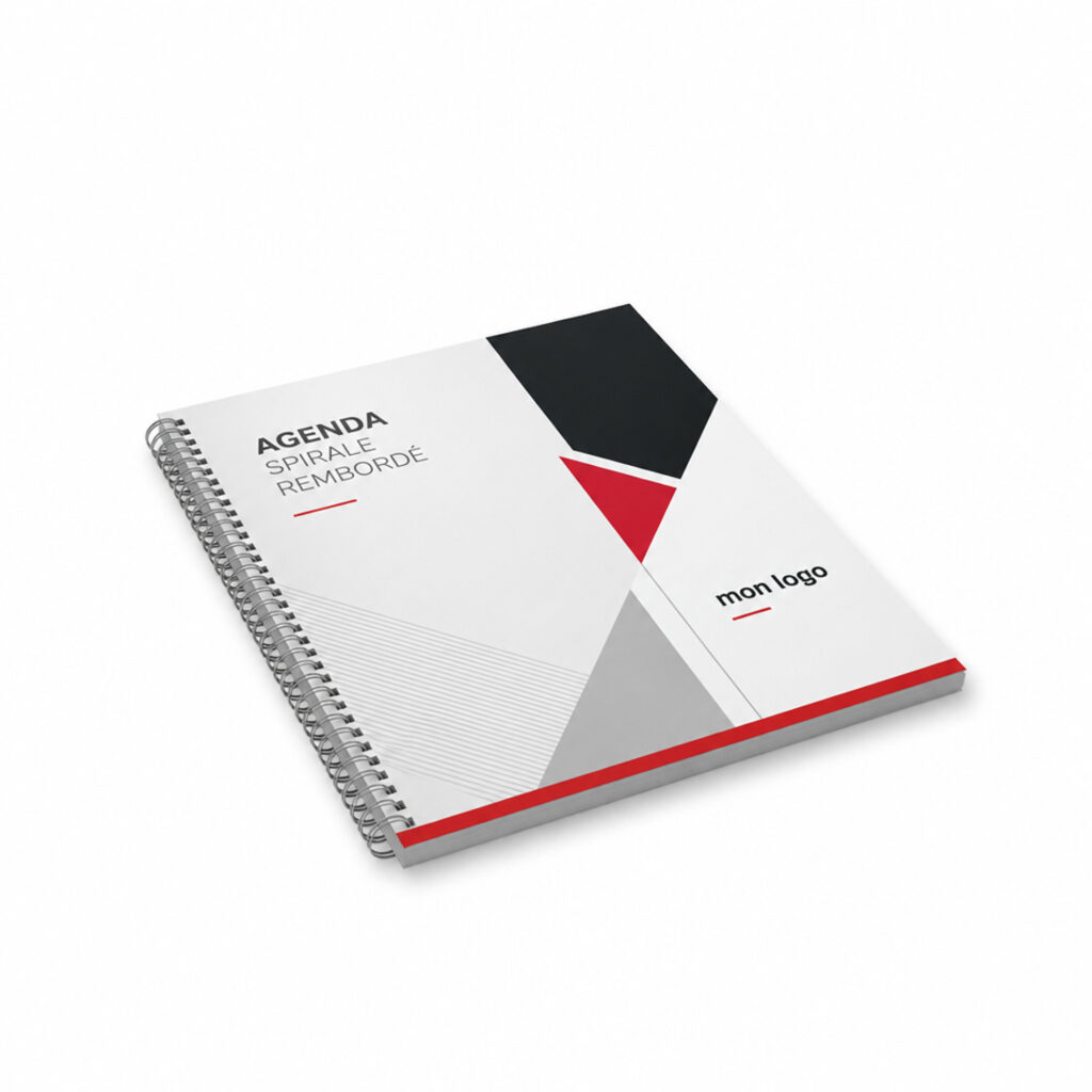 Agenda spirale rembordé