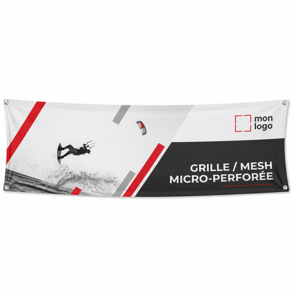 Banderole Microperforée - Maille Mesh résistance au vent
