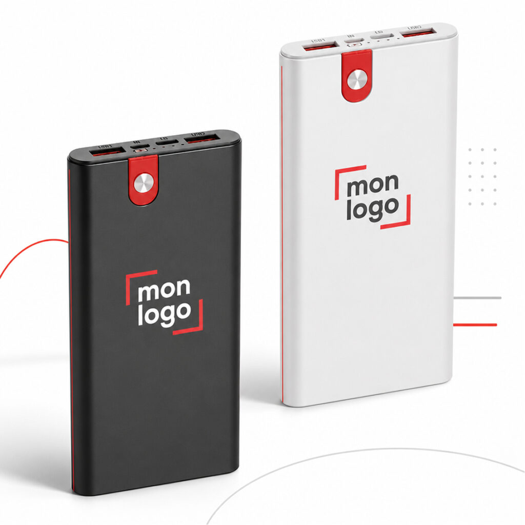 Batterie / powerbank élégante avec personnalisation