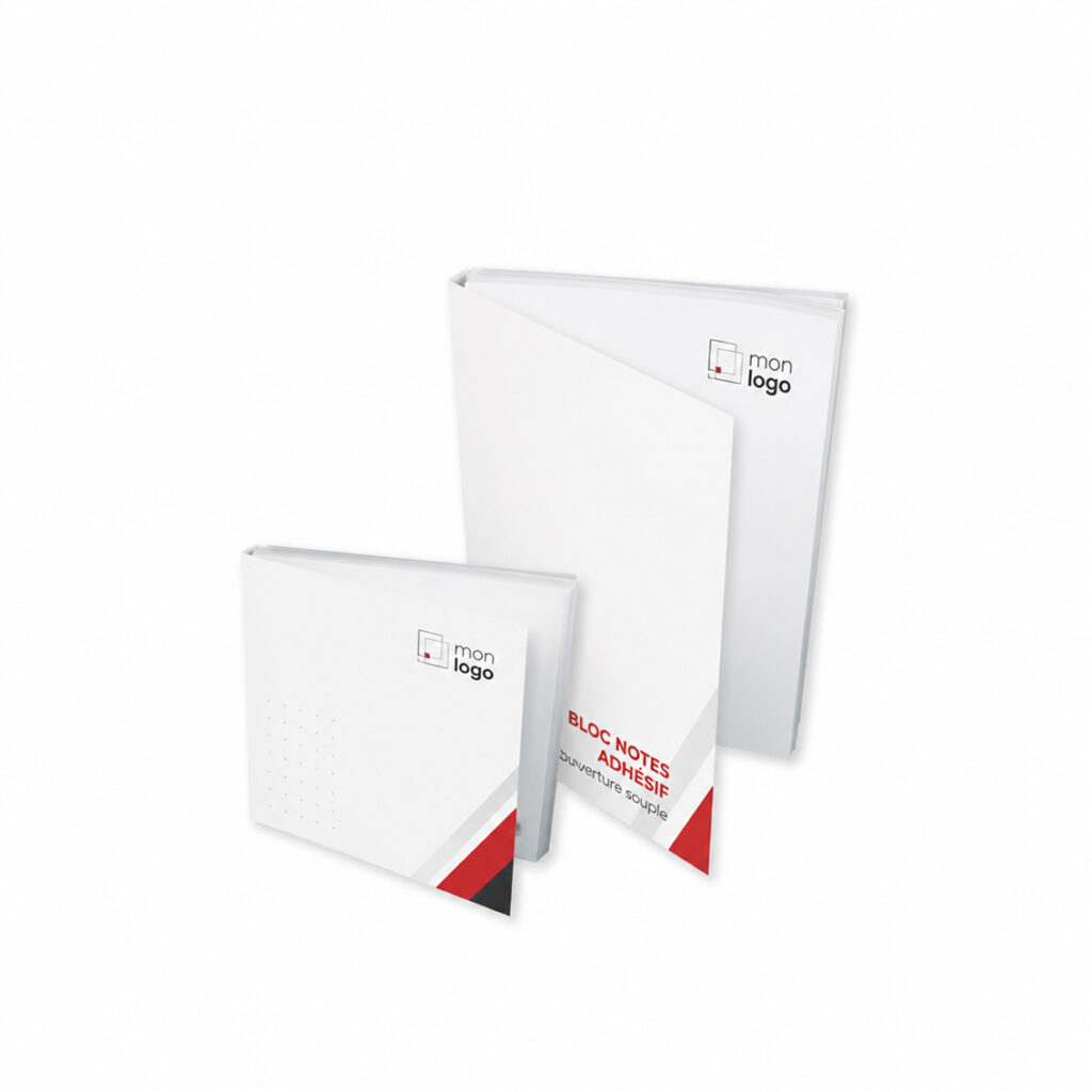 Bloc-notes adhésif avec couverture souple