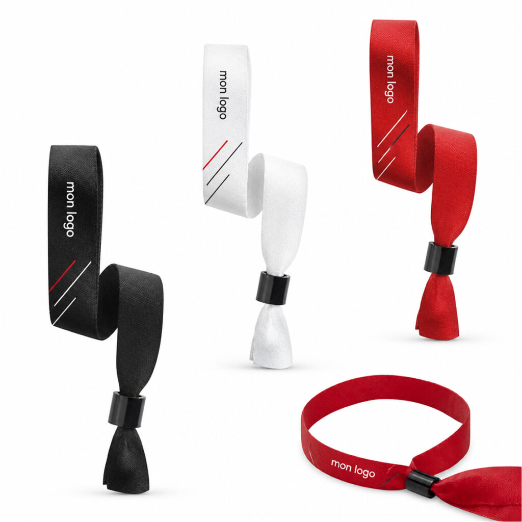 Bracelet en tissu publicitaire impression quadri