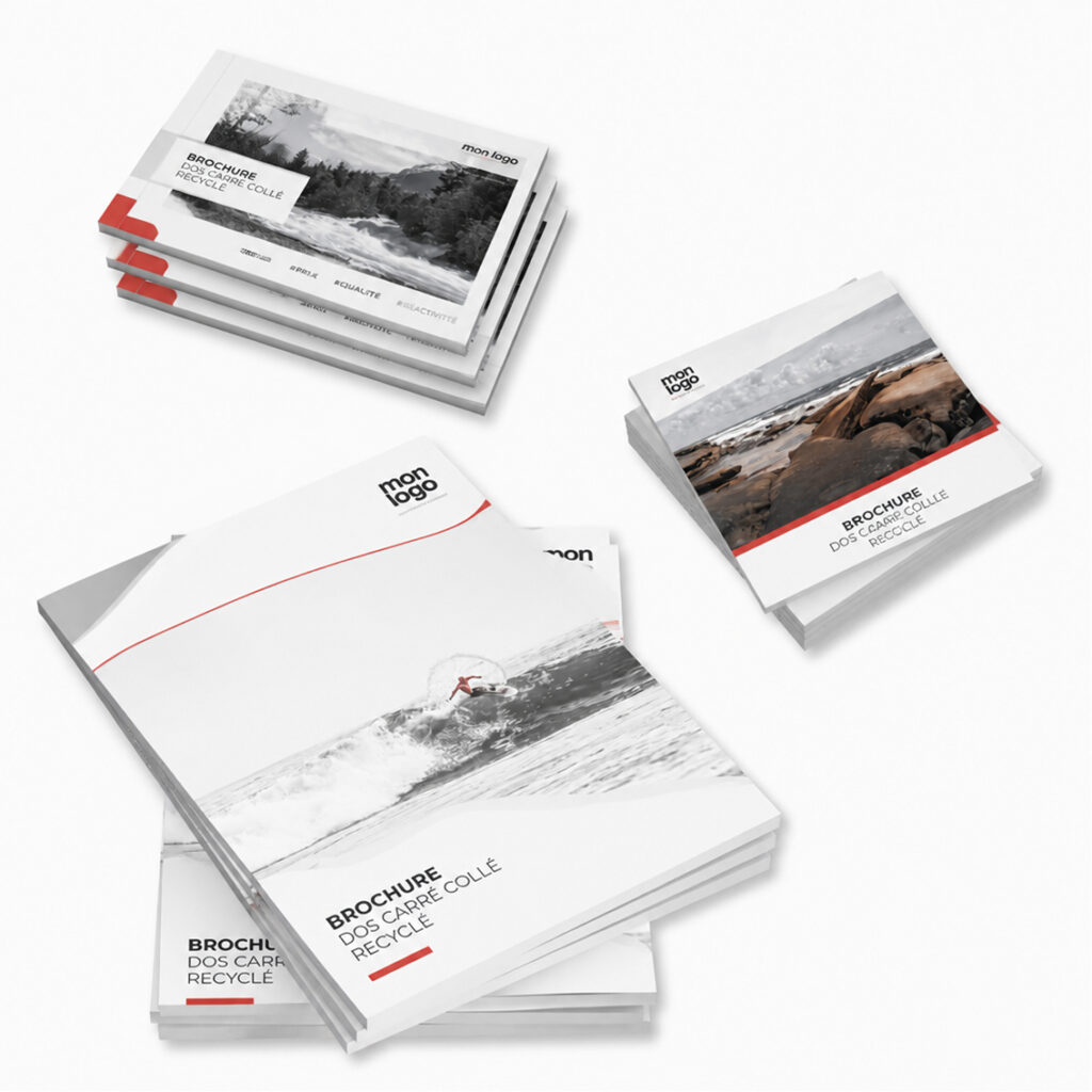 Brochure recyclée dos carré collé