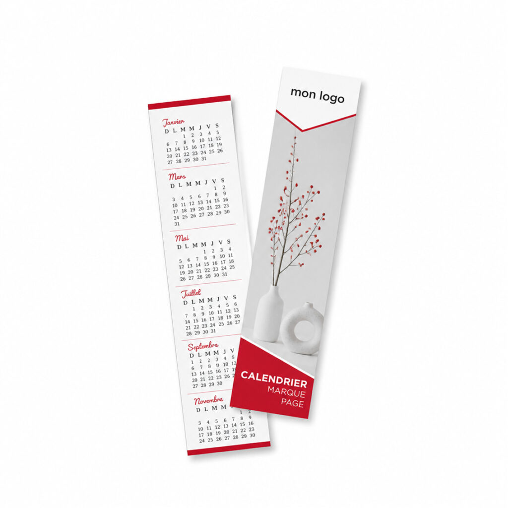 Calendrier marque page