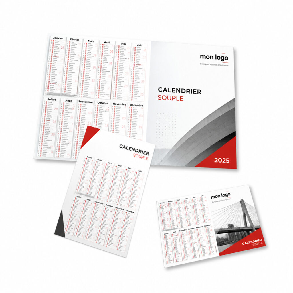 Calendrier souple publicitaire - Calendrier pas cher