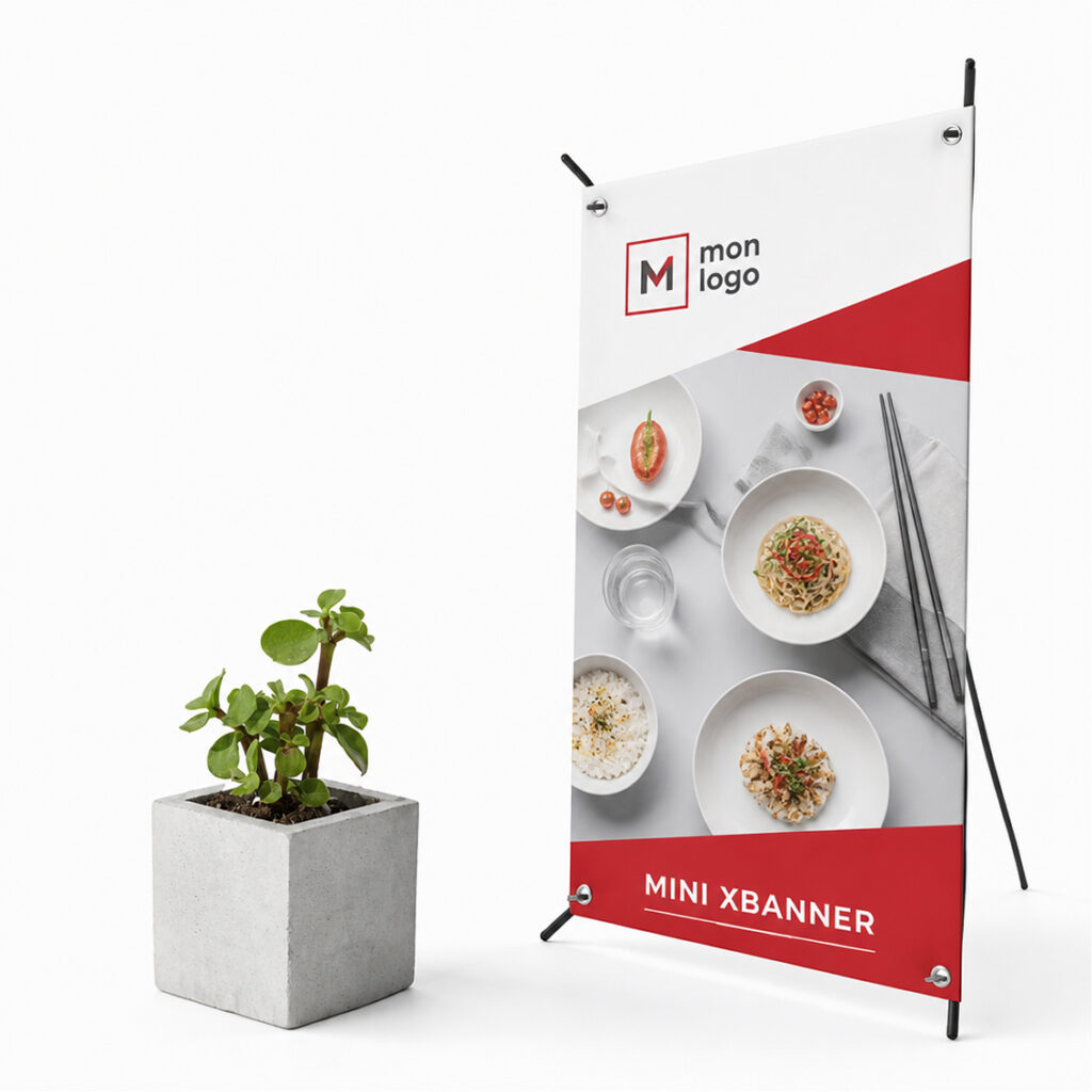 Impression mini X Banner - PLV de comptoir