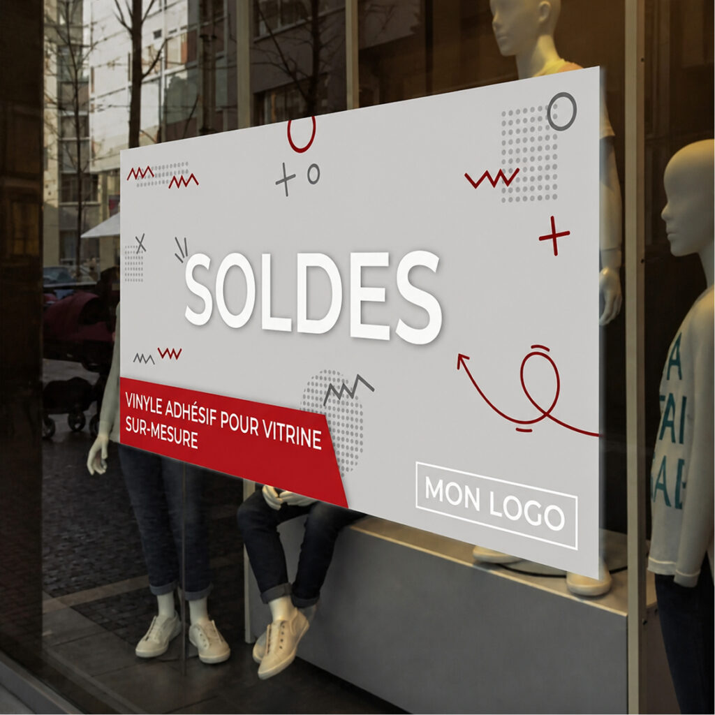 Vinyle Adhésif pour Vitrine - Autocollant sur mesure