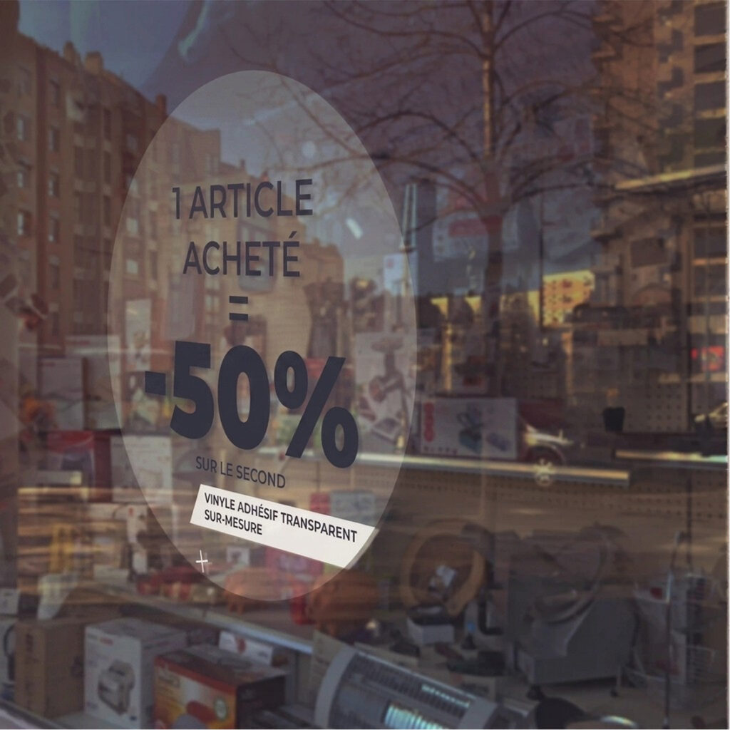Adhésif Vinyle Transparent Imprimé - 100% Personnalisé